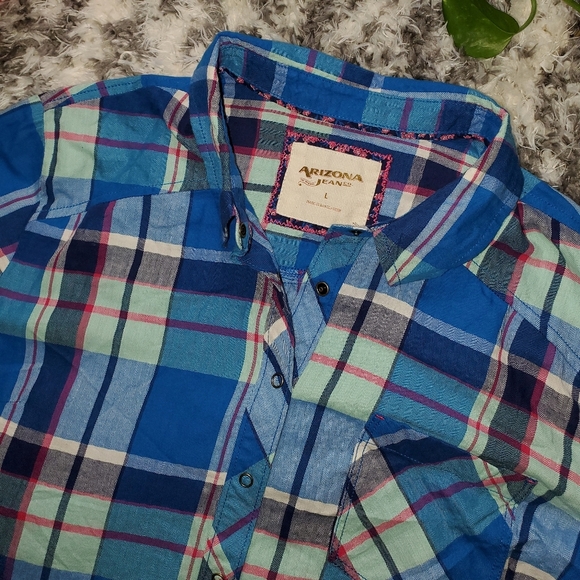 Arizona Jean Co 100% Cotton Plaid Tunic - Picture 3 of 9